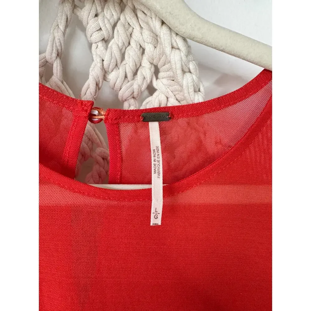 Free People On The Weekend Bell Sleeve Flared Oversized Blouse Size Large